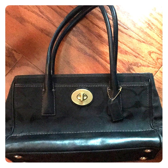 Black Coach Purse with matching wallet - Picture 1 of 4